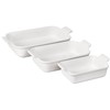 Le Creuset Stoneware Heritage Set 3 Rectangular Dishes, White