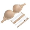 Plusexy Womens Strapless Underwire Bra Push Up Invisible Multiway Wedding