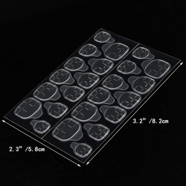 Wobe 600pcs Breathable Adhesive Tabs Fake Nail Glue Sticker 25 Sheets 12 Size Waterproof Jelly Press On Nail Adhesive Tabs Double Sided Transparent Flexible