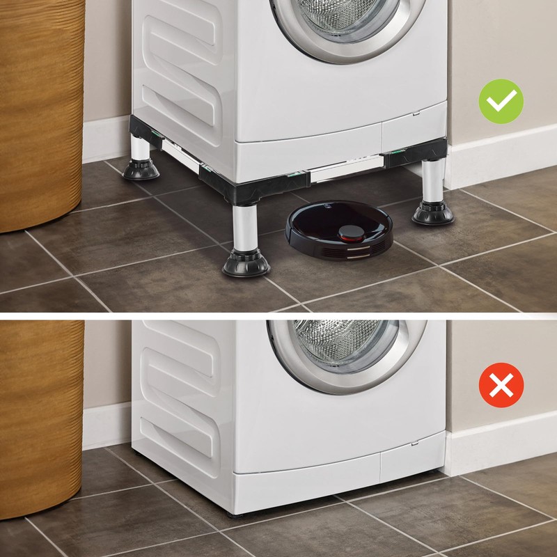 8.3"-9.5" Height Mini Fridge Stand, Washing Machine Pedestal with 4