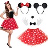 Singtis Skirt Dots Red White Carnival M