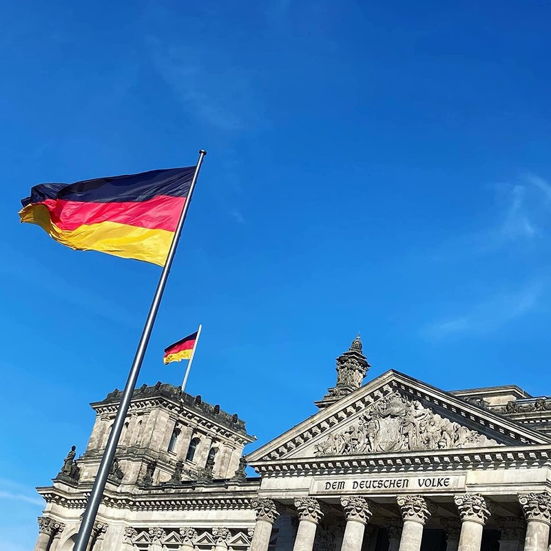 REIDFERR Germany Flag 3x5 Ft Outdoor - Vivid Color Fade