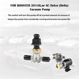 Dracarys 28146 Electric Brake Vacuum Pump Switch Brake Vacuum Switch For Brake Booster Vacuum Pump Kit Electric Vacuum Pump