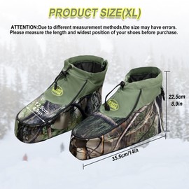MYDAYS OUTDOOR Insulated Boot Covers, Lightweight Insulator for Hunting, Durable Waterproof Blanket for Men Women, Cold Weather XL