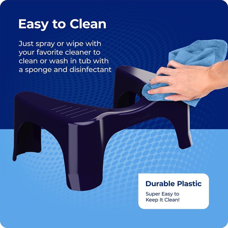Squatty Potty Simple Bathroom Toilet Stool, Deep Purple 7", Ergonomic