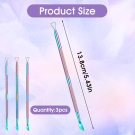 JIYIN 3 PCS Lottery Ticket Scratcher Tool, Metal Lottery Scratcher Scratch Off Stickers Lotto Scratcher Tool Multi-Use Scraping Tool Label Scraper for Tickets Stickers Labels Films(Rainbow)