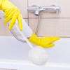4-Pack Toilet Brush, Soft Polyester Fiber Brush Head Long Handle