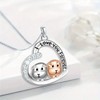 Love You Forever Guinea Pig Heart Necklace, Sterling Silver with