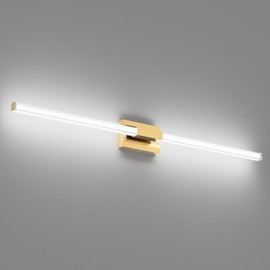 Ralbay 48inch Gold Bathroom Vanity Lights Bar 36W Modern LED Gold Vanity Light Fixtures Over Mirror(5500K White Light)