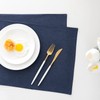 AOKSUNOVA Placemats Fabric Dark Blue Set of 4 Place Mats
