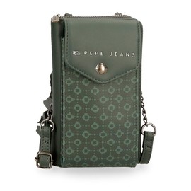 Pepe Jeans Bethany Faux Leather Wallets and Wallets Black Green Various Sizes, Green, mobile wallet