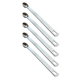 BERYLER 5PCS 1/8 Teaspoon(1/8tsp, 0.625 ml, Dash) Single Tiny Measuring Spoon, Small Individual Stainless Steel Measure Spoons Only