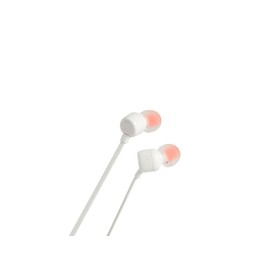 JBL T110 Wired In-Ear Headphones with JBL Pure Bass Sound and Microphone, in White