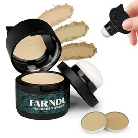 Farndu Hairline Powder - Hair Root Touch Up, Hair Color Powder, Hair Color Concealer | 3 Shades: Light, Medium, Dark Blonde | 24-Hour Stain-Proof for Hair, Thinning Hairline, Hair Loss (3 Shades in 1)