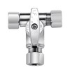 Pronese Lead-Free Brass 2Pcs Chrome-Plated Add-A-Tee 3-Way,3/8 Inch x 3/8
