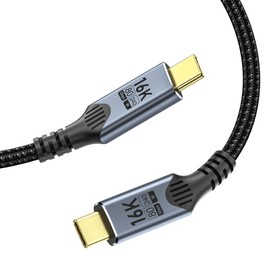 BAWIOFIAU USB c to USB c 3.3FT/1M Compatible with Thunderbolt 5 Cable high Speed 80Gbps Data Transfer,16K/8K/4K Video,Braided Type c to Type c Charger Cord,240W PD Fast Charging for Thunderbolt 4/3