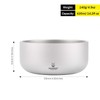 SILVERANT Titanium Double Walled Bowl Oatmeal Rice Soup Yogurt Doshware