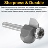 sourcing map Cove Router Bit 1/4" Shank 7/8" Dia 7/16"
