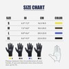 HANDLANDY 6 Pairs PU Coated Nylon Black Protective Work Gloves,