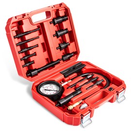 DNA MOTORING TU-15B Diesel Engine Compression Gauge Tester with Gauge & Adapters, Cylinder Pressure Meter Teste Tool Kit for Trucks Cars, TOOLS-00336