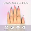 Butterfly Press on Nails Almond Medium Length Fake Nails French
