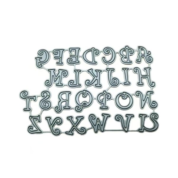 26 Capital Alphabet Metal Cutting Dies Set – Durable Letter