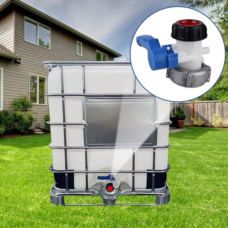 Nizirioo IBC Water Tank Universal Adapter: Container Flap Tap Stopcock