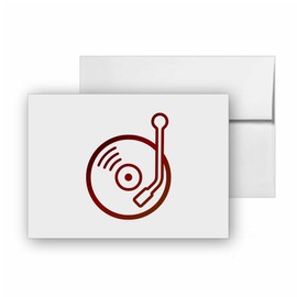 Music Club Vinyl Record Dj, quality blank cards CC-20796