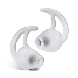 EARFLY Ear Insert for Sound Tube Secure Hold and Highest Quality Easy to Clean (Size M One Pair) Transparent, White