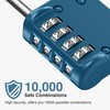 Puroma 2 Pack 2.6 Inch Long Shackle Combination Lock 4