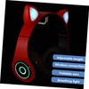 Operitacx Wireless Headset Mit Faltbarem Design Und Beleuchteten Katzenohren Over-Ear