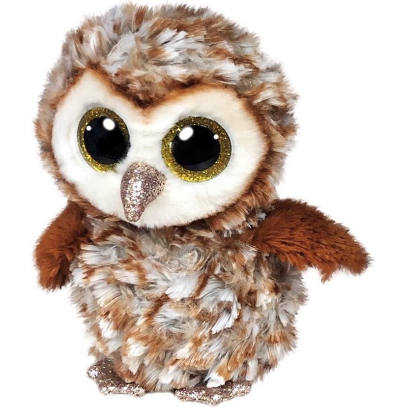 TY T36326 Percy BARN OWL-Beanie BOOS, Multicolored, 15 Cm