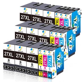 Jettruemedia 27XL Ink Cartridge for Epson 27XL 27 XL Ink Cartridge Compatible with Epson Workforce Epson Workforce WF-3620 WF-3640 WF-7110 WF-7710 WF-7210 WF-7610 WF-7620