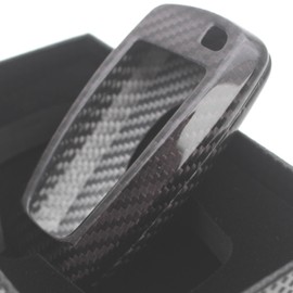 Carbon Fiber Key fob Cover for Ford 150 2018 and up Maverick Escape Accessories - 3/4/5 Buttons Compatible with Mustang Edge Explorer 2024 2025 Models (Black)