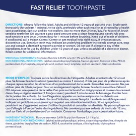 Sensodyne Sensodyne Rapid Relief Original Mint Toothpaste, Strengthens and Protects Sensitive Teeth, Original Mint 75 mL