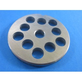Size #8 Sausage Grind Size Holes. 3/8" (10 mm) Holes. Very Popular for Sausage Grinding. Standard Size #8. 2 3/8" Diameter. Stainless Steel. LEM Cabelas Meat Grinder Plate disc