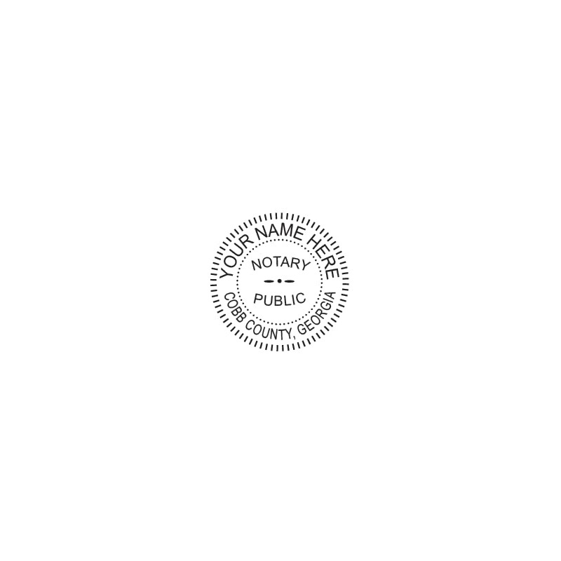 Premium Notary Seal Embosser | Georgia (Silver)