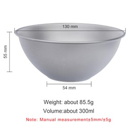 Boundless Voyage Titanium Double-Wall Bowl Heat-Resistant Soup Salad Bowl Tureen Pan