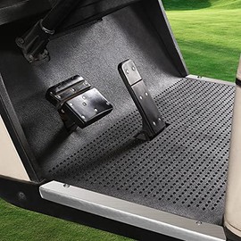10L0L Golf Cart Floor Mat for EZGO TXT 1996-up Gas and Electric, Full Coverage Black
