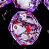 ORIFANTOU Plum Blossom DND Dice Purple Liquid Core Dice Set