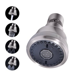 4 Spray Modes Faucet Aerator,360 Degree Faucet Sprayer Attachment,Big Angle Kitchen Faucet Aerator,Swivel Faucet Extender,Sink Sprayer Attachment for faucet,55/64 inch Female Thread (Brushed Nickel)