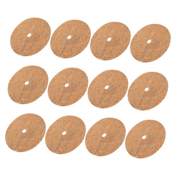 Gatuida 12Pcs Natural Coconut Fiber Mulch Rings Tree Protection Mats