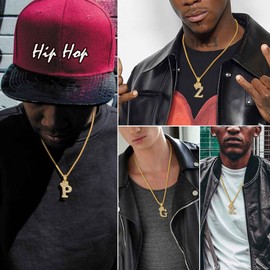 S Necklace Gold Initial Letter Necklace for Men Dollar Sign Necklaces Money Chain 90s Jewelry Initial Pendant