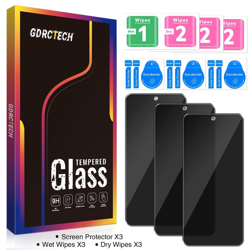 GDRCTech [3-Pack Privacy Screen Protector for Motorola Moto G Play