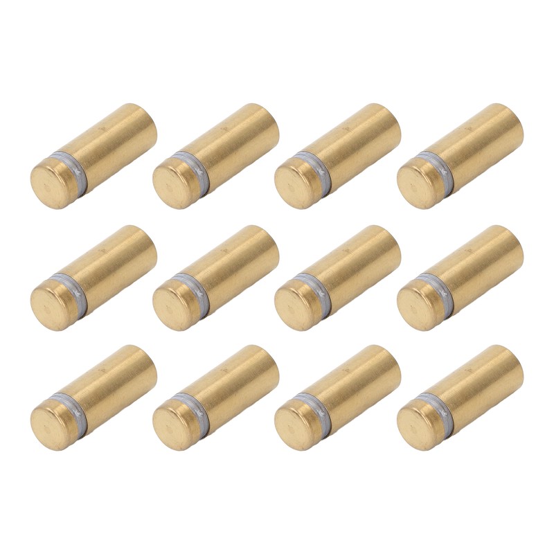 12Pcs Standoff Screws Stainless Steel Electroplated Brushed Gold Advertising Nails