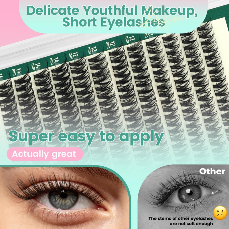 KEYYOU Flora Lash Clusters Flaunt Eyelash Clusters D Curl 10-14MIX