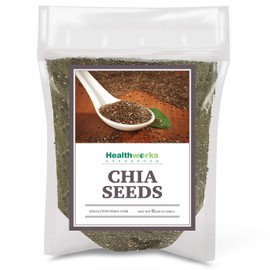 Healthworks Superfoods Natural Raw Chia Seeds - 96 Oz / 6 Lbs - Premium & All-Natural - Contains Omega 3, Fiber & Protein - Great with Shakes, Smoothies & Oatmeal