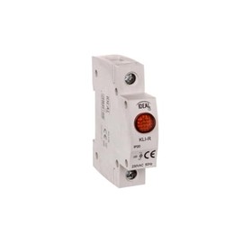 Kanlux Kli-r LED Lamp with Mains Detector Red Square DIN Rail