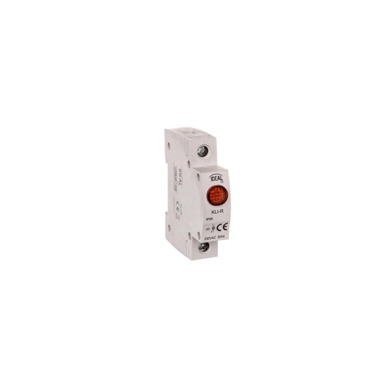 Kanlux Kli-r LED Lamp with Mains Detector Red Square DIN