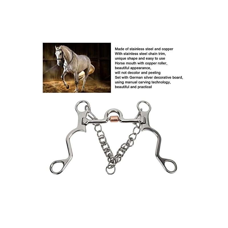 Pelham Horse bit, bocado de Cobre de Acero Inoxidable para